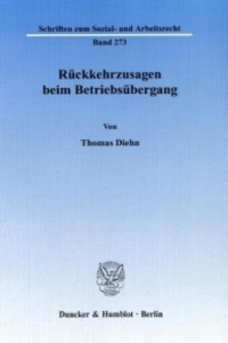 Könyv Rückkehrzusagen beim Betriebsübergang Thomas Diehn