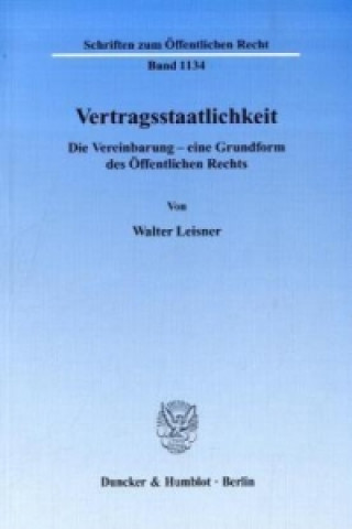 Book Vertragsstaatlichkeit Walter Leisner