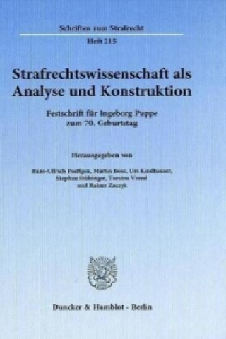 Buch Strafrechtswissenschaft als Analyse und Konstruktion Hans-Ullrich Paeffgen