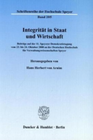 Knjiga Integrität in Staat und Wirtschaft. Hans H. von Arnim