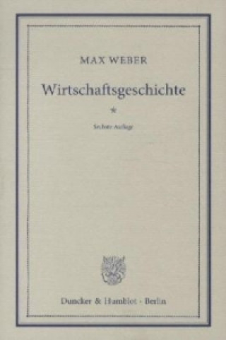 Book Wirtschaftsgeschichte. Max Weber