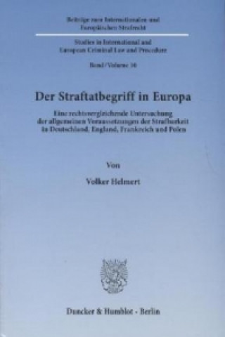 Carte Der Straftatbegriff in Europa. Volker Helmert