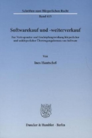 Книга Softwarekauf und -weiterverkauf. Ines Hantschel