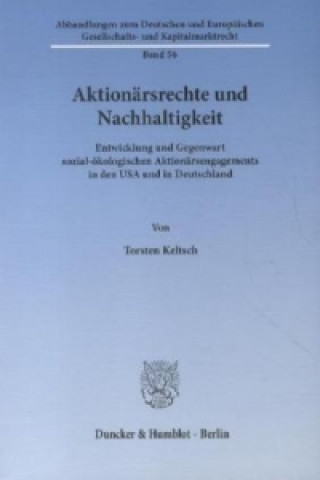 Knjiga Aktionärsrechte und Nachhaltigkeit. Torsten Keltsch