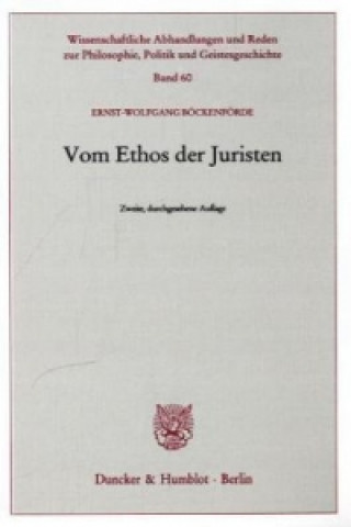 Książka Vom Ethos der Juristen Ernst-Wolfgang Böckenförde