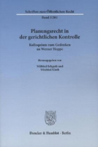 Kniha Planungsrecht in der gerichtlichen Kontrolle. Wilfried Erbguth
