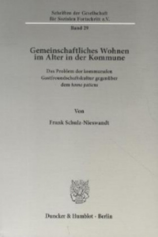 Kniha Gemeinschaftliches Wohnen im Alter in der Kommune. Frank Schulz-Nieswandt