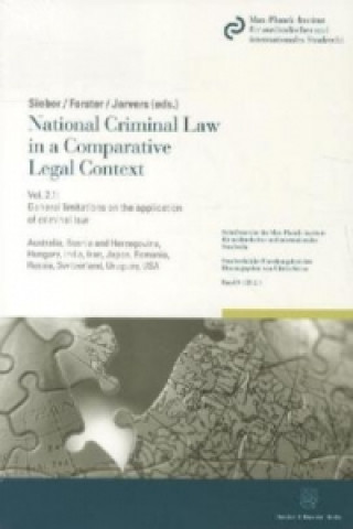 Könyv National Criminal Law in a Comparative Legal Context. Vol.2.1 Ulrich Sieber