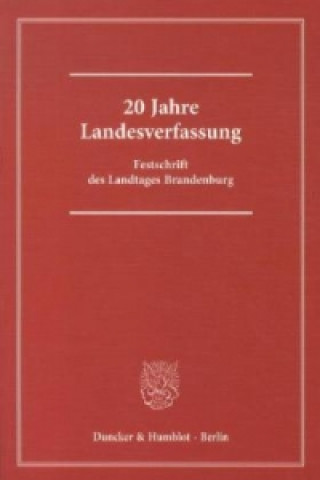 Buch 20 Jahre Landesverfassung. Gunter Fritsch