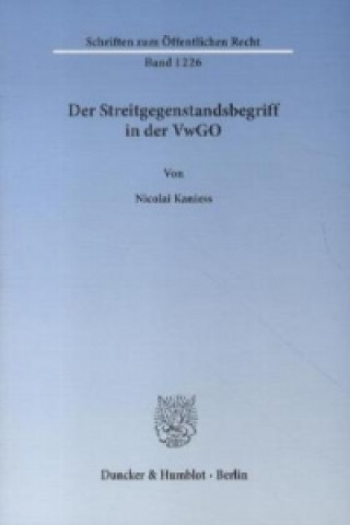 Könyv Der Streitgegenstandsbegriff in der VwGO Nicolai Kaniess