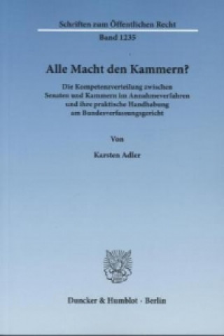 Buch Alle Macht den Kammern? Karsten Adler