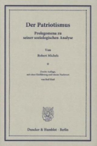 Book Der Patriotismus. Robert Michels