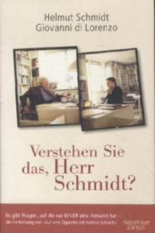 Könyv Verstehen Sie das, Herr Schmidt? Helmut Schmidt