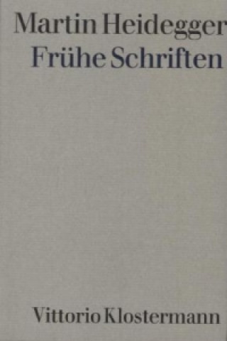 Book Frühe Schriften Martin Heidegger