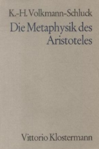 Livre Die Metaphysik des Aristoteles Karl-Heinz Volkmann-Schluck