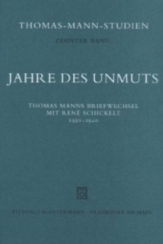 Carte Jahre des Unmuts Thomas Mann
