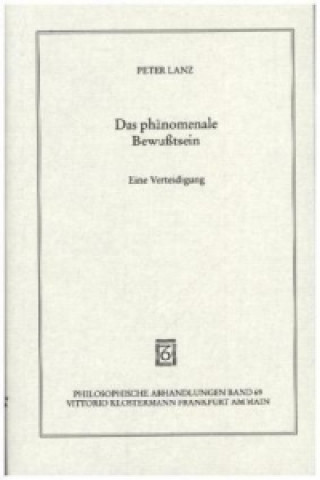 Kniha Das phänomenale Bewußtsein Peter Lanz