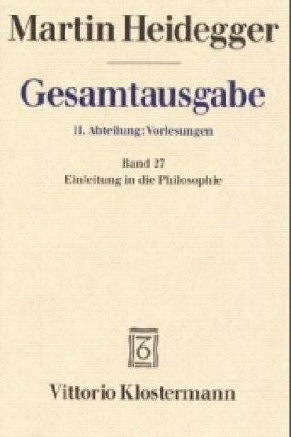 Książka Einleitung in die Philosophie (Wintersemester 1928/29) Otto Saame