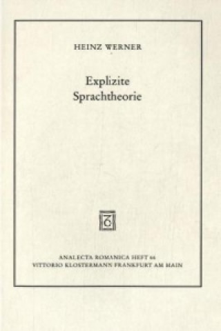 Könyv Explizite Sprachtheorie Heinz Werner