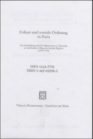 Kniha Polizei und soziale Ordnung in Paris Gerhard Sälter