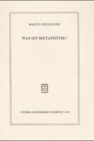 Kniha Was ist Metaphysik? Martin Heidegger