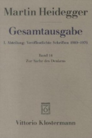 Könyv Zur Sache des Denkens (1962-1964) Martin Heidegger