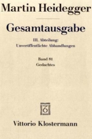 Könyv Gedachtes Martin Heidegger
