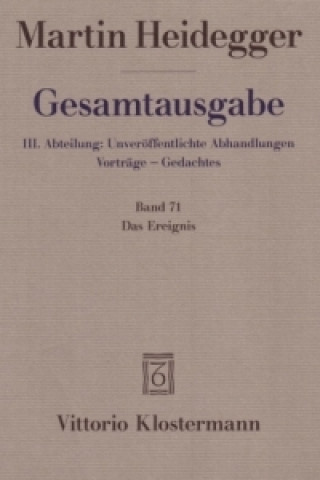 Buch Das Ereignis (1941/42) Martin Heidegger