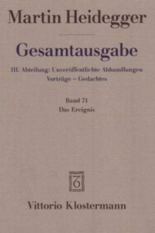 Carte Das Ereignis (1941/42) Martin Heidegger