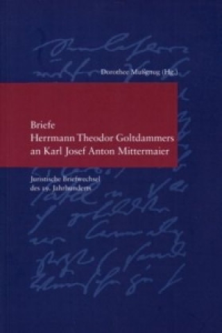 Kniha Briefe Herrmann Theodor Goltdammers an Karl Josef Anton Mittermaier Theodor Goltdammer