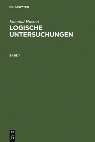 Könyv Logische Untersuchungen, 3 Teile Edmund Husserl
