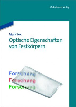 Książka Optische Eigenschaften von Festkörpern Mark Fox