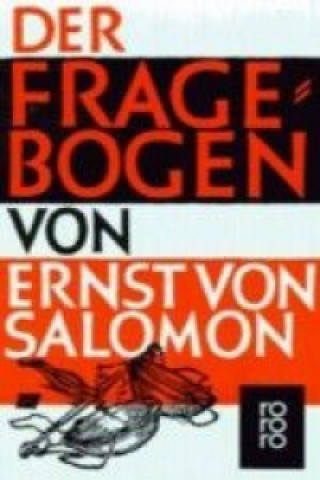 Kniha Der Fragebogen Ernst von Salomon