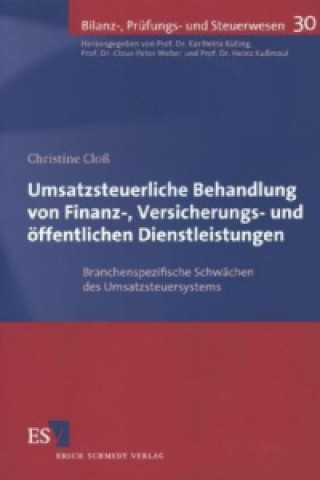 Könyv Umsatzsteuerliche Behandlung von Finanz-, Versicherungs- und öffentlichen Dienstleistungen Christine Cloß