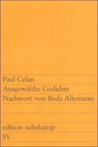 Könyv Ausgewählte Gedichte. Zwei Reden Paul Celan