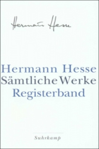 Könyv Registerband Hermann Hesse