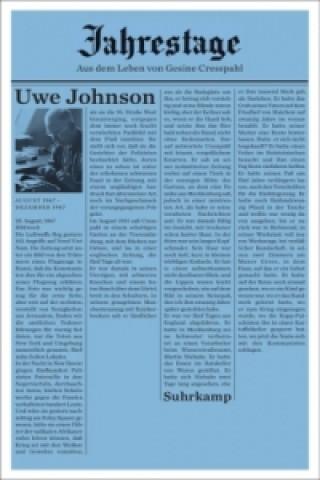 Carte Jahrestage 1. Bd.1 Uwe Johnson