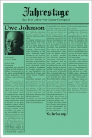 Kniha Jahrestage. Bd.4 Uwe Johnson