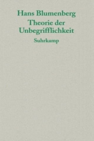 Kniha Theorie der Unbegrifflichkeit Hans Blumenberg