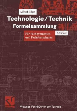 Książka Technologie/Technik Formelsammlung Alfred Böge