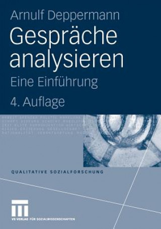 Kniha Gespr che Analysieren Arnulf Deppermann