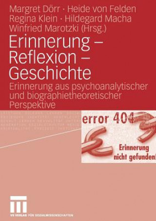 Kniha Erinnerung - Reflexion - Geschichte Margret Dörr
