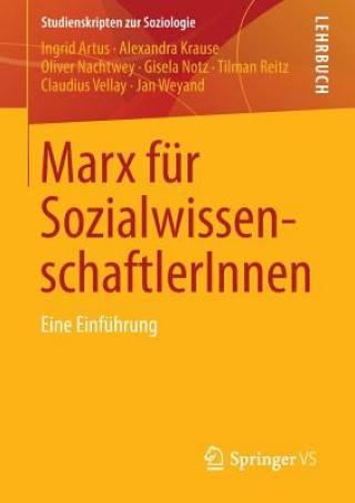 Kniha Marx fur SozialwissenschaftlerInnen Ingrid Artus