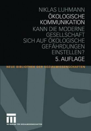 Könyv Okologische Kommunikation Niklas Luhmann