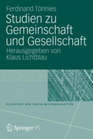 Kniha Studien zu Gemeinschaft und Gesellschaft Ferdinand Tönnies