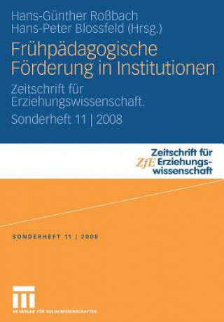 Carte Fruhpadagogische Forderung in Institutionen Hans-Günther Roßbach