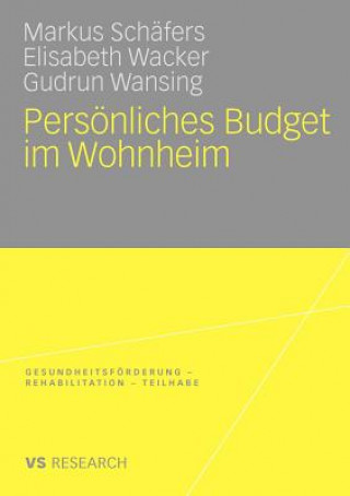 Buch Persoenliches Budget Im Wohnheim Markus Schäfers