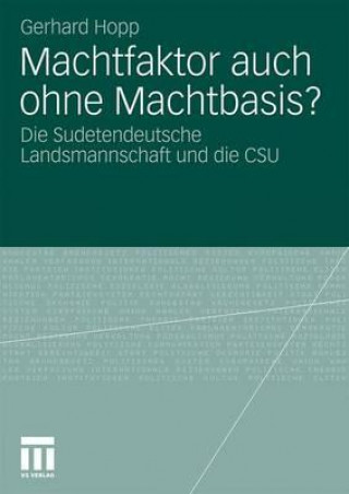 Książka Machtfaktor Auch Ohne Machtbasis? Gerhard Hopp