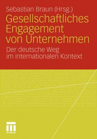 Kniha Gesellschaftliches Engagement Von Unternehmen Sebastian Braun