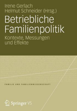Könyv Betriebliche Familienpolitik Helmut Schneider
